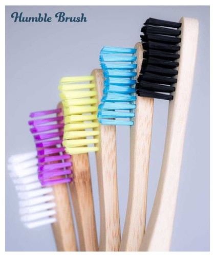 Humble Brush Bamboo Toothbrush pink Soft Nylon bristles eco friendly biodegradable cruelty free