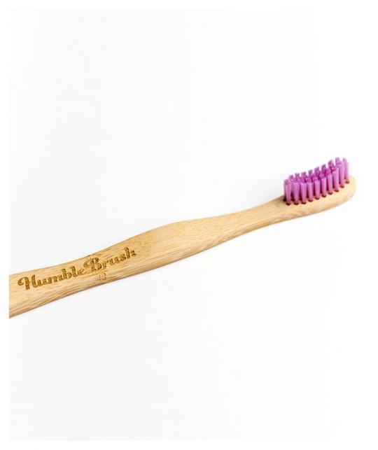 Bamboo Toothbrush Humble Brush Sustainable Adult - pink Soft Nylon bristles Vegan