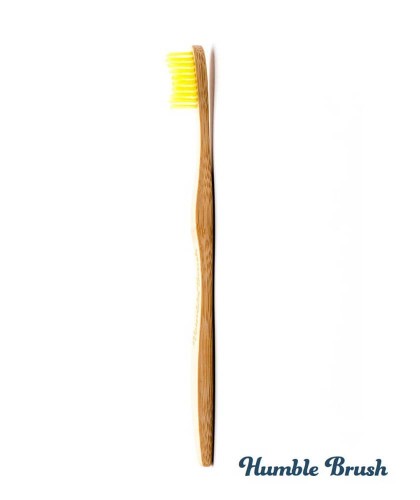 Humble Brush Brosse à Dents écologique en Bambou Adulte - jaune poils souples Vegan Cruelty free