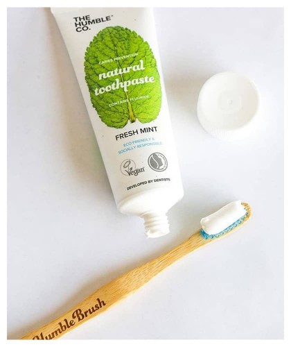 Humble Brush Natural Toothpaste Fresh Mint with fluoride vegan cruelty free