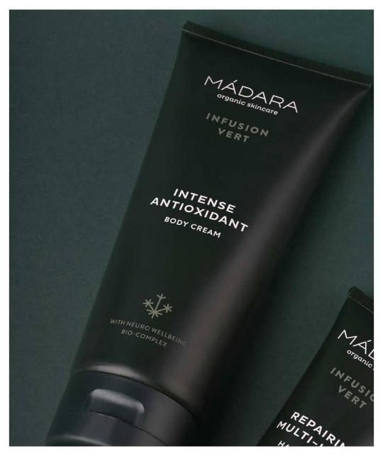 MADARA organic skincare Körpercreme Naturkosmetik Intense Antioxidant Body Cream Infusion Vert
