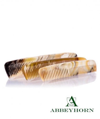 Horn Comb Abbeyhorn double tooth  handmade in UK