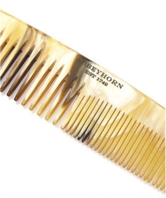 Abbeyhorn Horn Comb double tooth (13 cm) handmade in UK