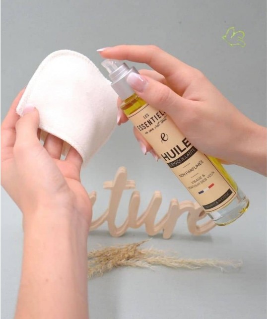 Organic Cotton Makeup remover wipes reusable washable zero waste Les Essentiels