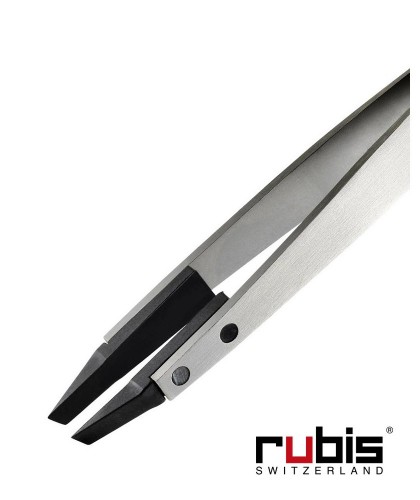 RUBIS Switzerland Pince à Épiler Classic Techno mors biais Homme barbe poils Design High Tech