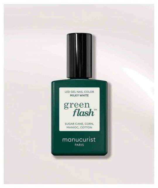 Green FLASH Manucurist Gel Nail Polish Milky White LED French Manicure