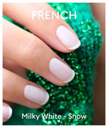 Green FLASH Manucurist Gel Nail Polish Milky White LED French Manicure
