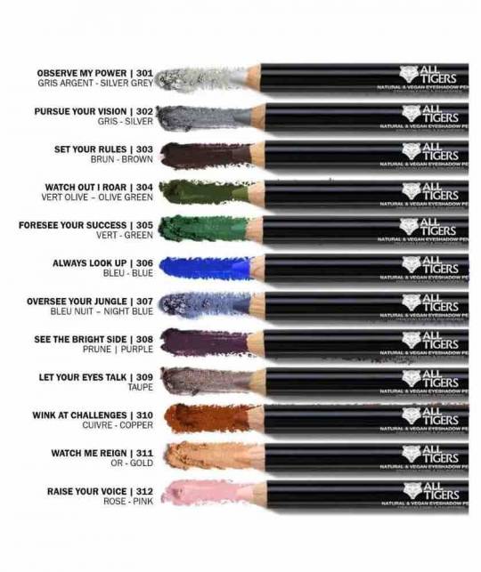 ALL TIGERS Eyeshadow Pencil Eyeliner natural vegan makeup