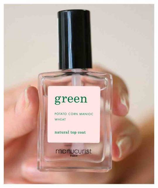 MANUCURIST Paris GREEN Top coat nails vegan cruelty free 9 free
