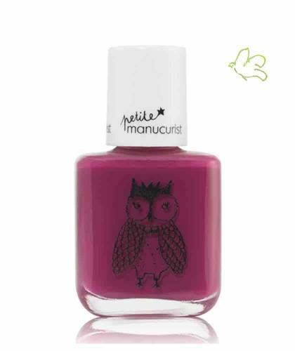 Kid Safe Nail Polish Petite Manucurist non toxic colors burgundy plum URSULE the Owl