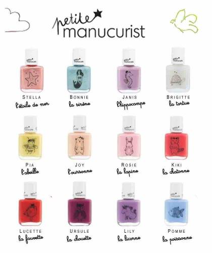 Kid Safe nail polish Petite Manucurist non toxic colors water based made in France