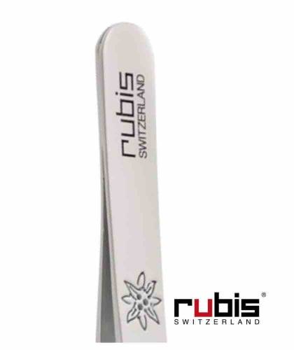 RUBIS Switzerland Tweezers Classic Slanted tips Edelweiss professional eyebrows beauty