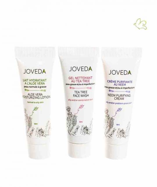 JOVEDA Mini Hautpflege Set für unreine Haut Ayurveda Akne Tea Tree Aloe Vera Neem