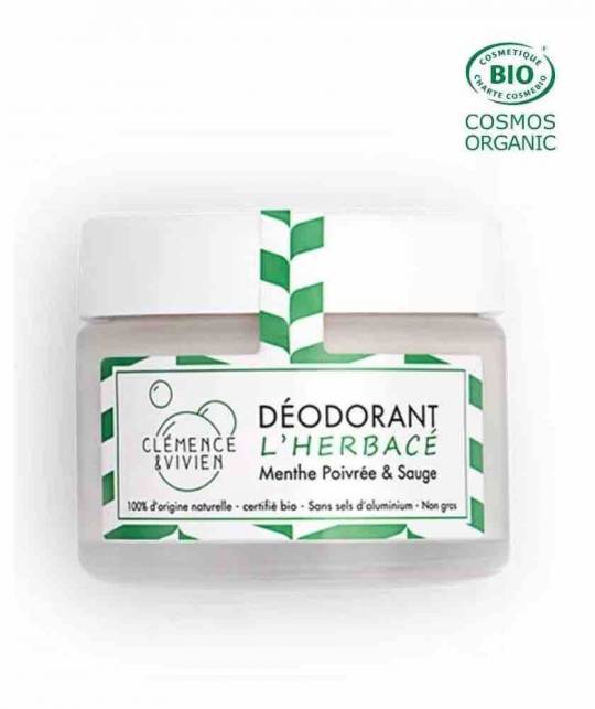 Clémence & Vivien Déodorant Naturel L'Herbacé Crème bio l'Officina Paris