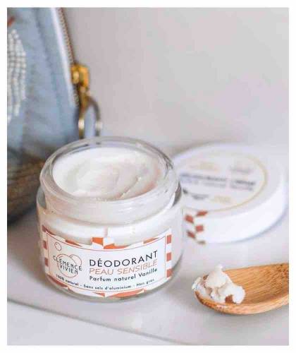 Natural Deodorant Vanilla Sensitive skin organic Clémence & Vivien cosmetics