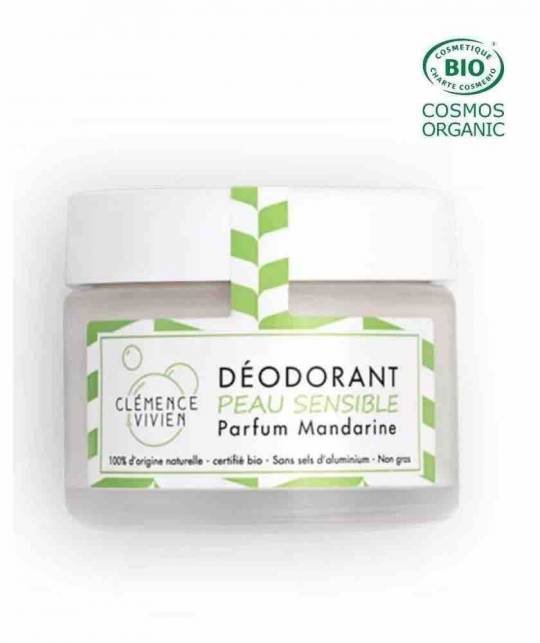 Clémence & Vivien Déodorant Naturel Mandarine bio Peau Sensible