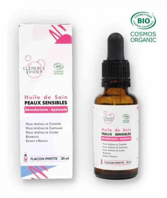 Clémence & Vivien Facial Oil sensitive skin Organic cosmetics l'Officina natural skincare