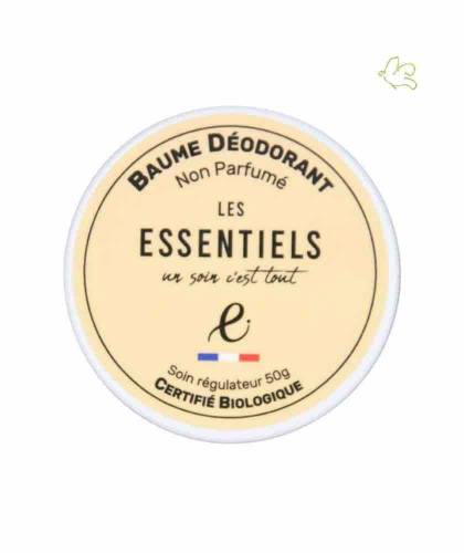 Baume Déodorant bio Peau Sensible non parfumé Les Essentiels beauté naturelle certifiée vegan