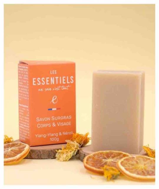 Organic moisturizing soap Ylang Ylang & Neroli skincare Provence certified Cosmos