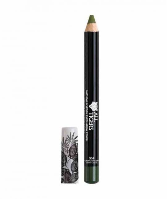 ALL TIGERS Eyeliner Eyeshadow Pencil OLIVE GREEN 304 natural vegan