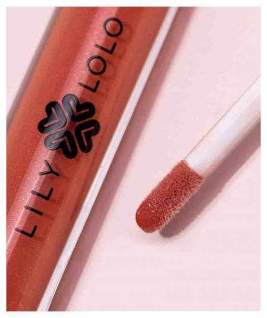 Lily Lolo Natural Lip Gloss Cocktail Peachy coral shimmery clean cosmetics