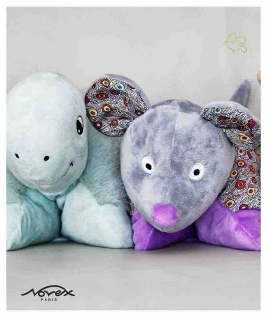 Stuffed Animal Heating Pillow - HIPPO removable microwave l'Officina Paris gift kids