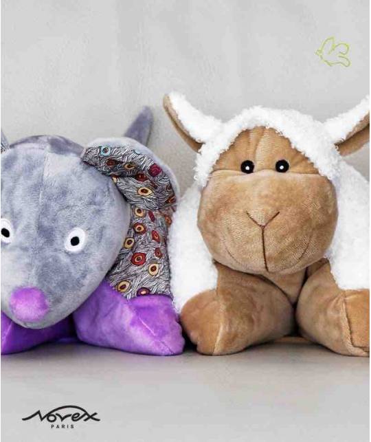 Stuffed Animal Heating Pillow - SHEEP removable microwave l'Officina Paris gift kids