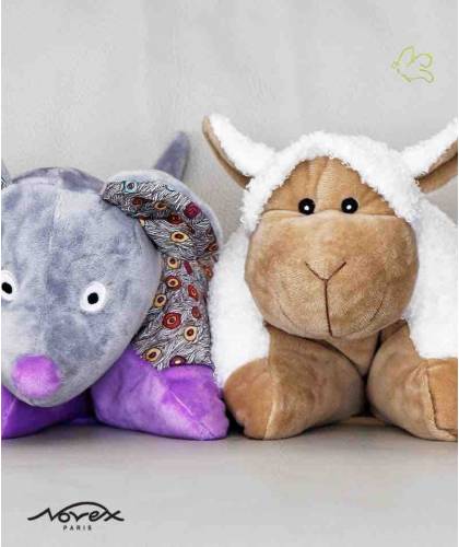 Stuffed Animal Heating Pillow - removable microwave l'Officina Paris gift kids