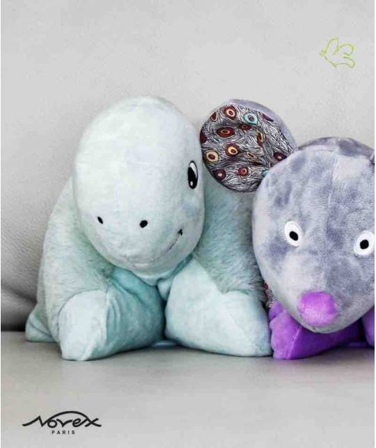 Stuffed Animal Heating Pillow - TORTOISE removable microwave l'Officina Paris gift kids