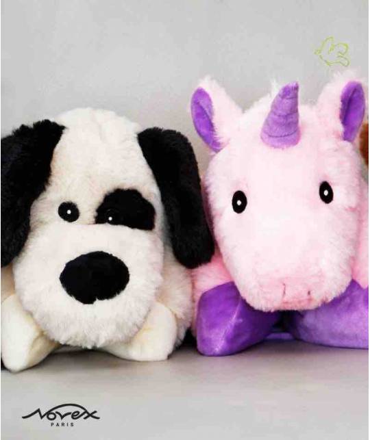 Stuffed Animal Heating Pillow - UNICORN pink removable microwave l'Officina Paris gift kids