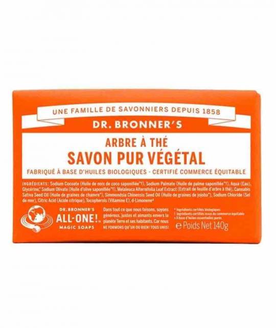 Dr. Bronner's Organic Bar Soap Tea Tree natural cosmetics acne