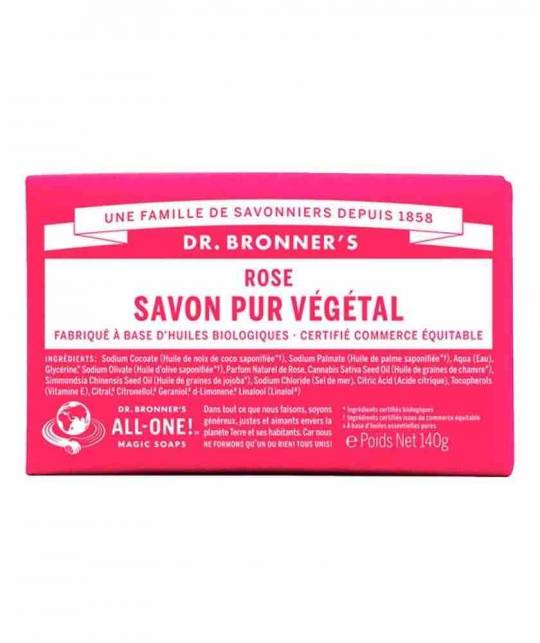 Dr. Bronner's Organic Bar Soap Rose natural cosmetics vegan