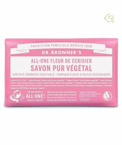 Dr. Bronner's Naturseife Kirschblüte Organic Bar Soap Naturkosmetik vegan