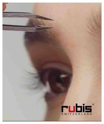 RUBIS Switzerland Tweezers Classic Slanted tips eyebrows