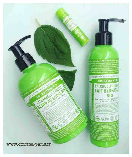 Dr. Bronner's cosmétique bio végétal green naturel certifié cruelty free commerce équitable  corps soin lèvres savon