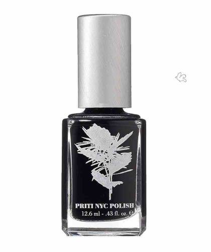 Priti NYC Natural Nail Polish 603 Nigra vegan black green clean beauty
