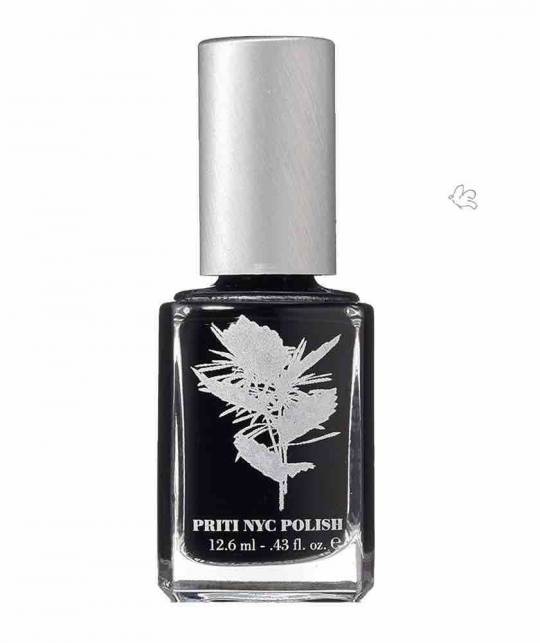 Priti NYC Natural Nail Polish 603 Nigra vegan black green clean beauty