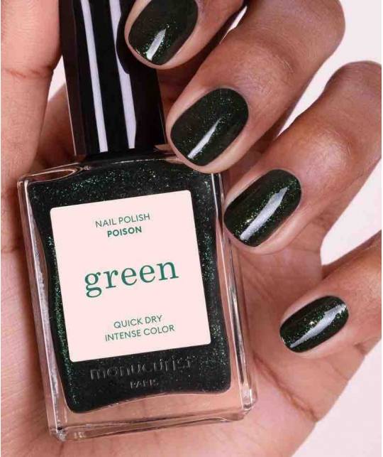 Manucurist Paris Nail Polish GREEN Poison forest green Emerald shimmery