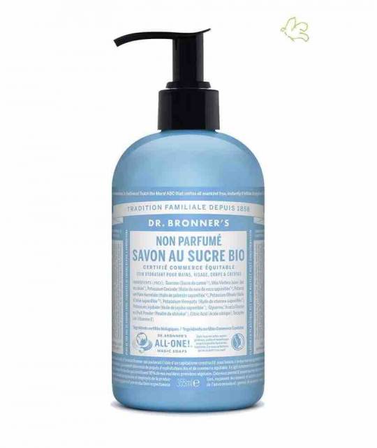 Dr Bronner's Baby Unscented Organic Sugar Soap natural