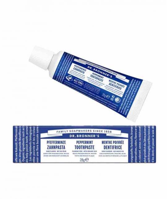Dr. Bronner's natural Toothpaste Peppermint travel size All-One vegan