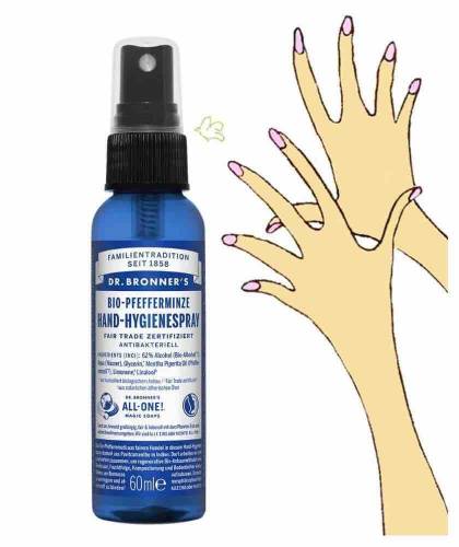 Dr. Bronner Hand Hygienespray Pfefferminz Naturkosmetik