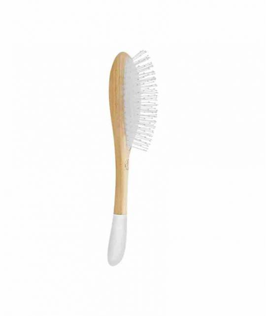 BACHCA Paris | Soft Bristle Hair Brush wooden handle Detangle small size Kids children