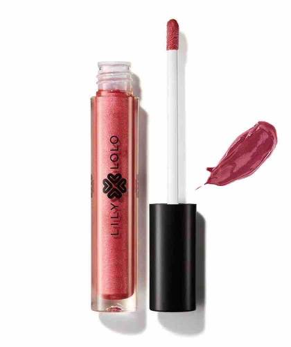 Lily Lolo Natural Lip Gloss Bitten Pink shimmery cosmetics l'Officina Paris