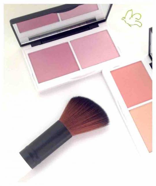 Lily Lolo Cheek Duo Naked Pink shimmery highlighter mineral cosmetics natural beauty