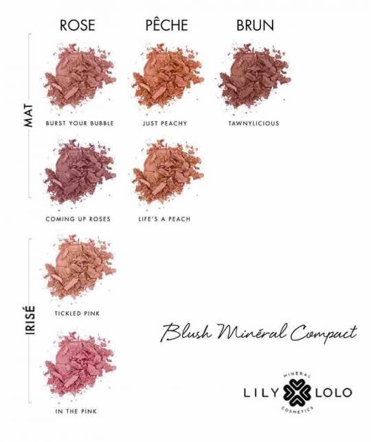 Lily Lolo - Blush Compact maquillage minéral swatch teintes Coming Up Roses