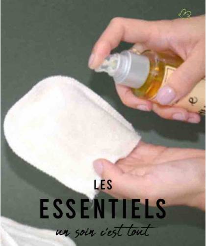 Organic Cleansing Oil fragrance free Les Essentiels wipes cotton Provence France