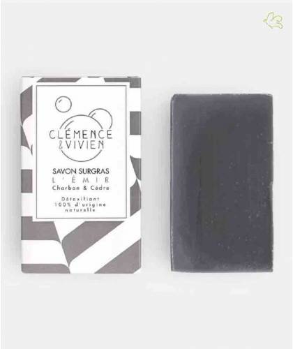 Clémence & Vivien L'Emir rückfettende Seife Aktivkohle schwarz Naturkosmetik