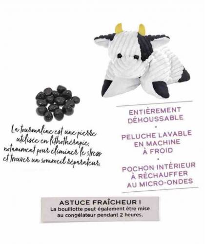 Bouillotte Peluche Coussin Chauffant animal déhoussable micro-ondes Novex l'Officina Paris