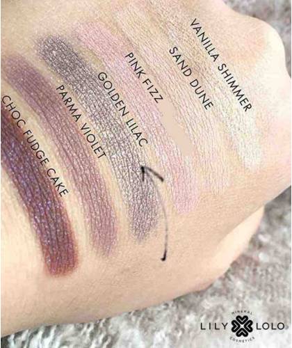 Lily Lolo - fard à Paupières Golden Lilac maquillage minéral yeux swatch naturel
