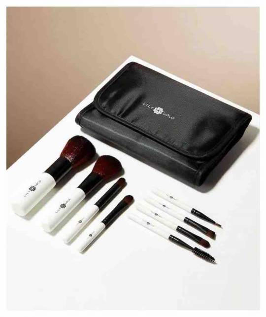 Lily Lolo Kosmetikpinsel Set Naturkosmetik Mini Reise Brush Set Makeup Kosmetiktasche